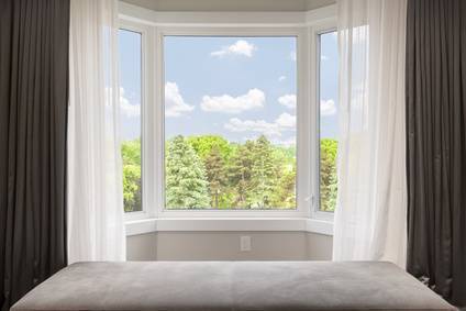 Bay window with summer view